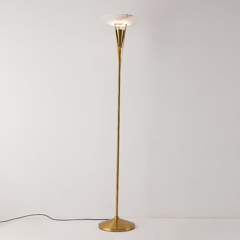 Aragon Floor Lamp Dia 13.4″ x H 66.9″ & Warm Light / Copper / US Plug Floor lamp