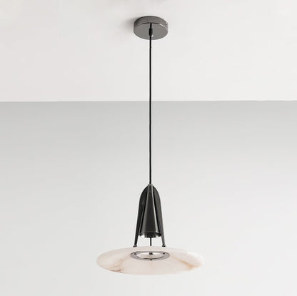 Aragon Pendant Lamp Dia 13.4″ x H 10.2″ / Dia 34cm x H 26cm / Black / Warm Light Pendant light