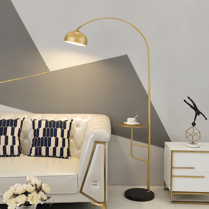 Arc Bell Floor Lamp ? 11″ x W 37.4″ x H 68.9″ / Dia 28cm x W 95cm x H 175cm / Gold / US plug Floor lamp