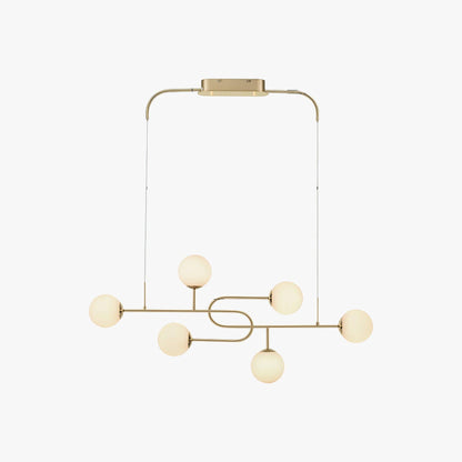 Arc Globe Escalante Chandelier 6 heads L 47.2″ x H 59″ / L 120cm x H 150cm / Gold Pendant light