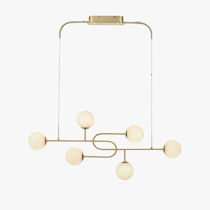 Arc Globe Escalante Chandelier 6 heads L 47.2″ x H 59″ / L 120cm x H 150cm / Gold Pendant light