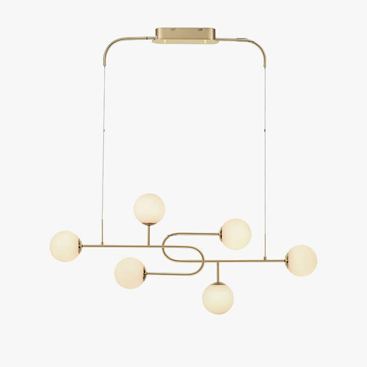 Arc Globe Escalante Chandelier 6 heads L 47.2″ x H 59″ / L 120cm x H 150cm / Gold Pendant light