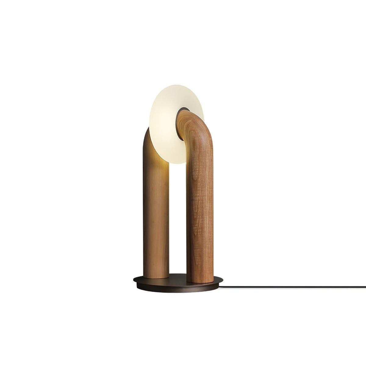 Arcadia Table Lamp ? 7.8″ x H 17.7″ / Dia 20cm x H 45cm / Wood Color / US Plug Table lamp