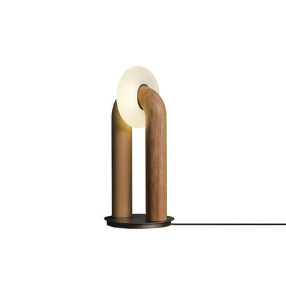 Arcadia Table Lamp ? 7.8″ x H 17.7″ / Dia 20cm x H 45cm / Wood Color / US Plug Table lamp