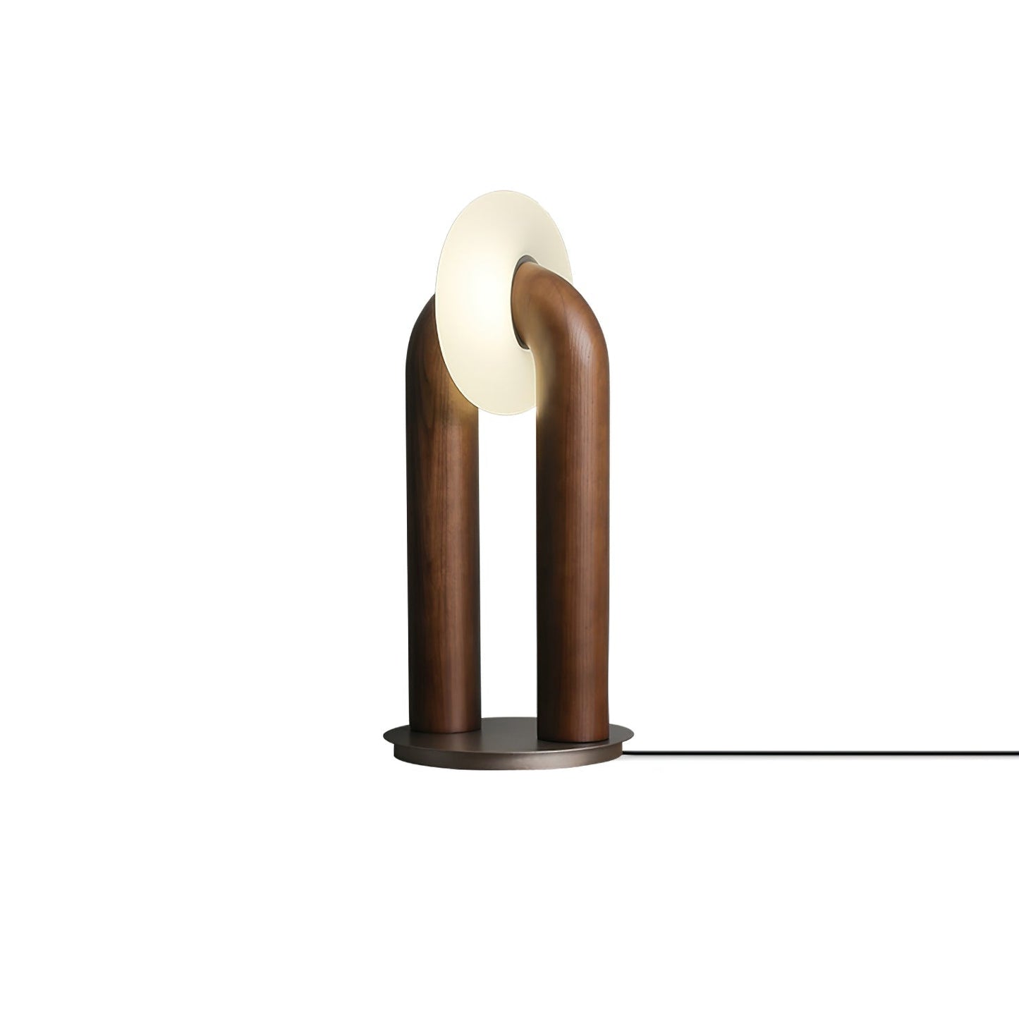 Arcadia Table Lamp ? 7.8″ x H 17.7″ / Dia 20cm x H 45cm / Walnut Color / US Plug Table lamp