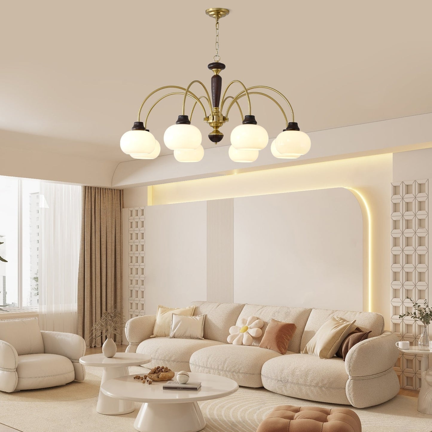 Arched Globe Chandelier Chandelier