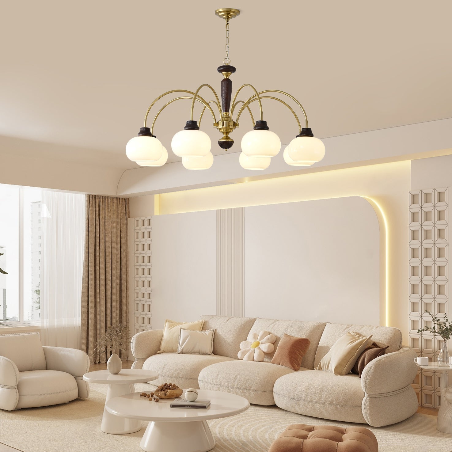 Arched Globe Chandelier Chandelier