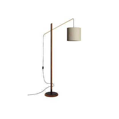 Archer Floor Lamp Dia 33.5″ x H 68.9″ / Dia 85cm x H 175cm / Black walnut & Beige / US Plug Floor lamp