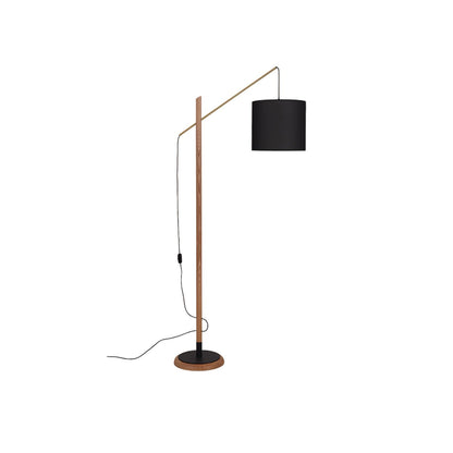 Archer Floor Lamp Dia 33.5″ x H 68.9″ / Dia 85cm x H 175cm / Nature oak & Black / US Plug Floor lamp