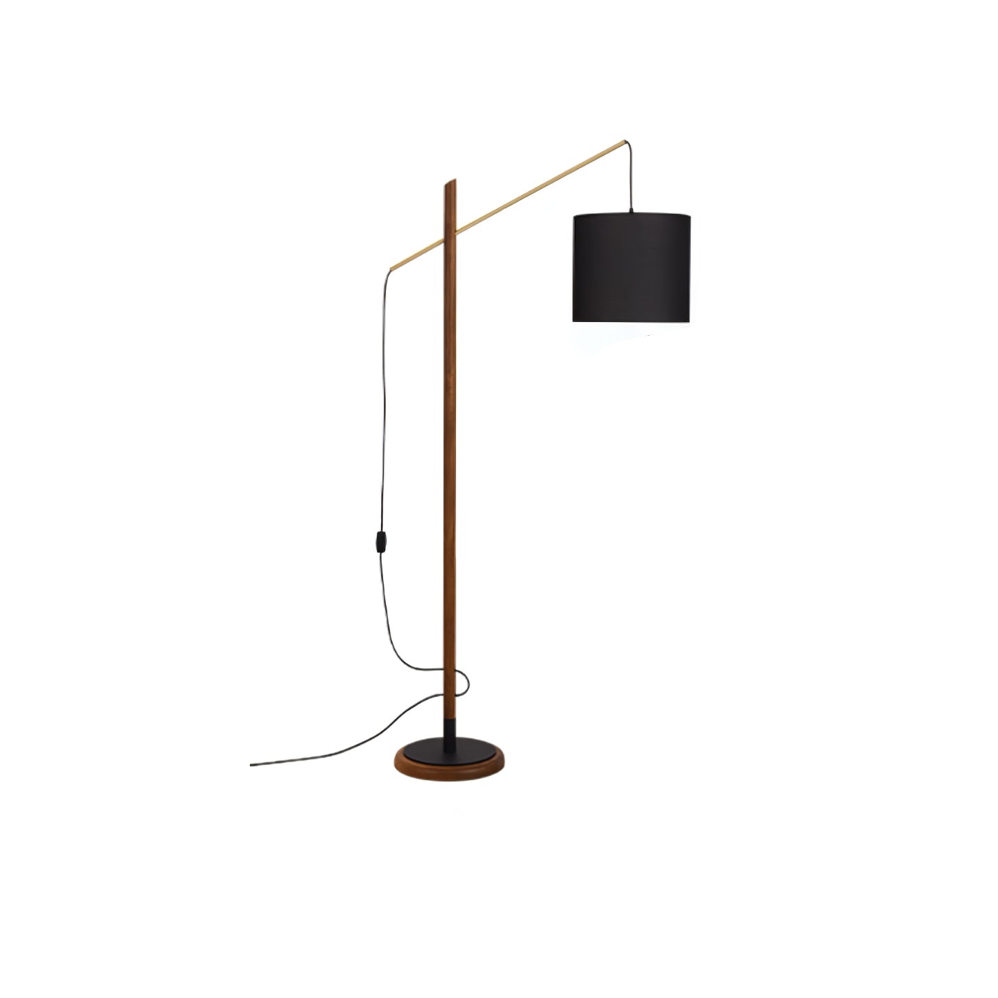 Archer Floor Lamp Dia 33.5″ x H 68.9″ / Dia 85cm x H 175cm / Black walnut & Black / US Plug Floor lamp