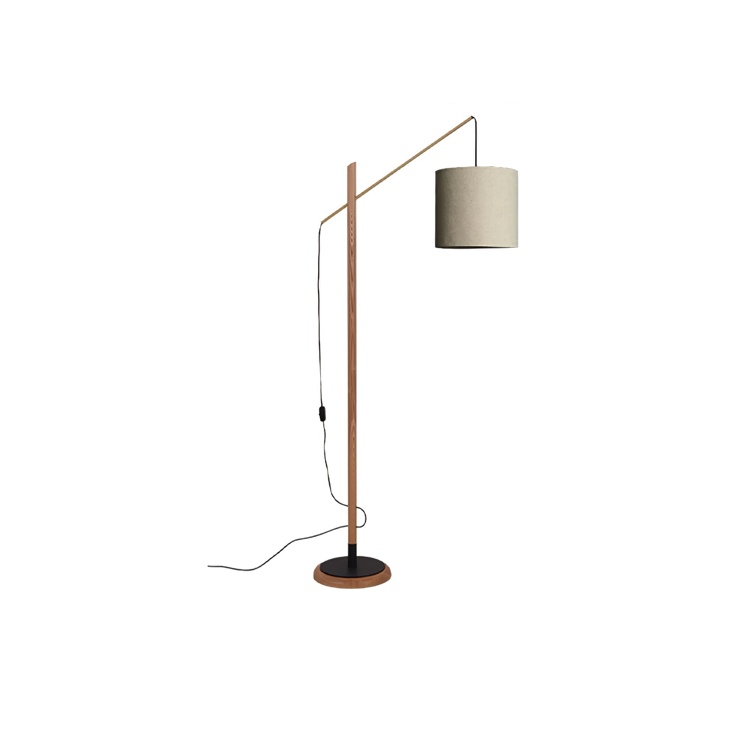Archer Floor Lamp Dia 33.5″ x H 68.9″ / Dia 85cm x H 175cm / Nature oak & Beige / US Plug Floor lamp