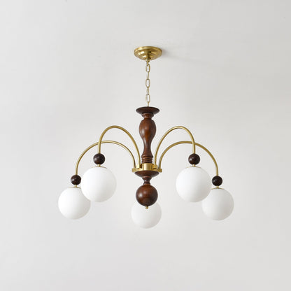 Archway Walnut Color Chandelier Chandelier