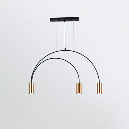 Arcs Pendant Light 3heads L 34.3″ x H 20.5″ / Arch L 87cm x H 52cm / Gold & Black Pendant light
