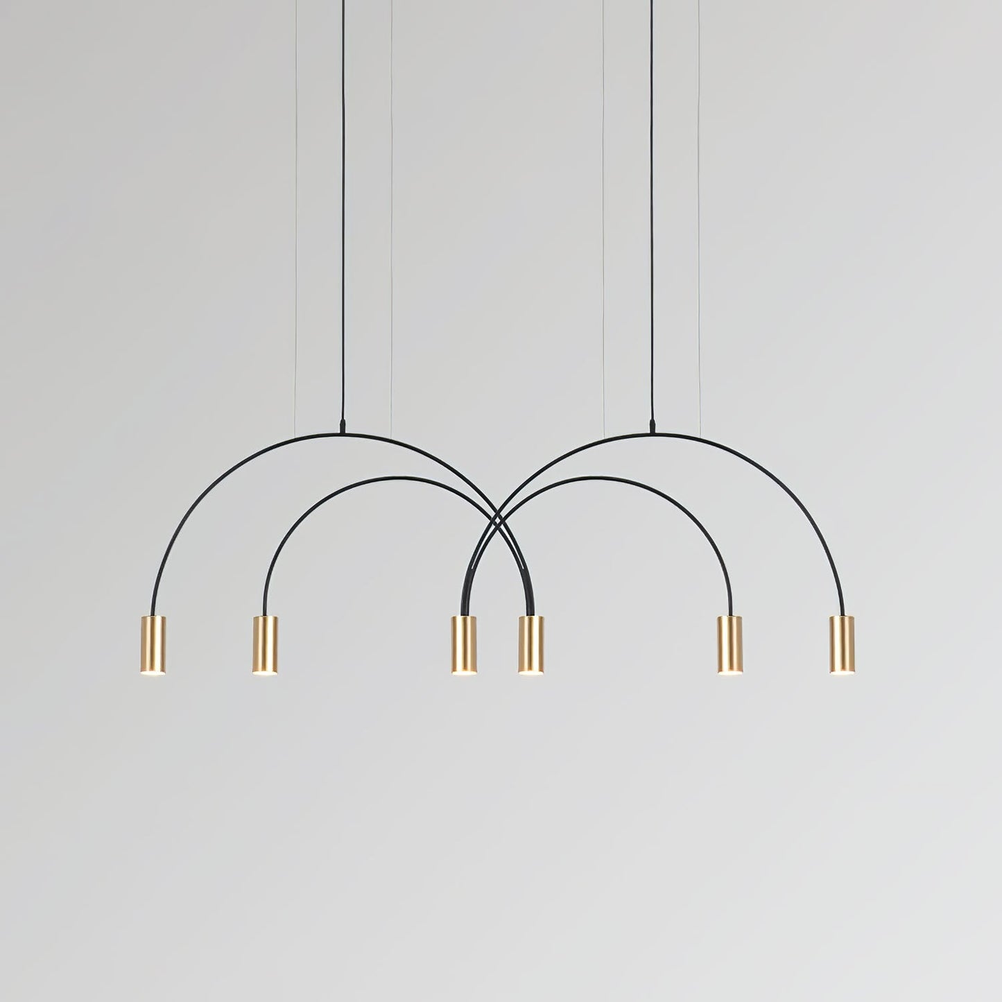 Arcs Pendant Light 6heads L 58.7″ x H 20.5″ / L 149cm x H 52cm / Gold & Black Pendant light