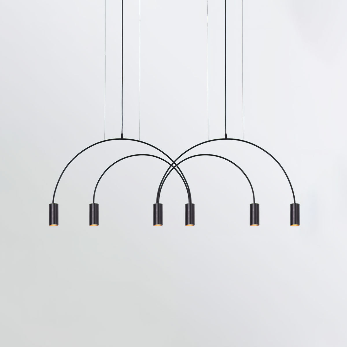 Arcs Pendant Light 6heads L 58.7″ x H 20.5″ / L 149cm x H 52cm / Black Pendant light