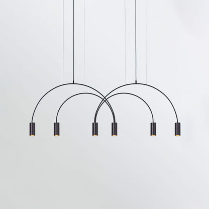 Arcs Pendant Light 6heads L 58.7″ x H 20.5″ / L 149cm x H 52cm / Black Pendant light