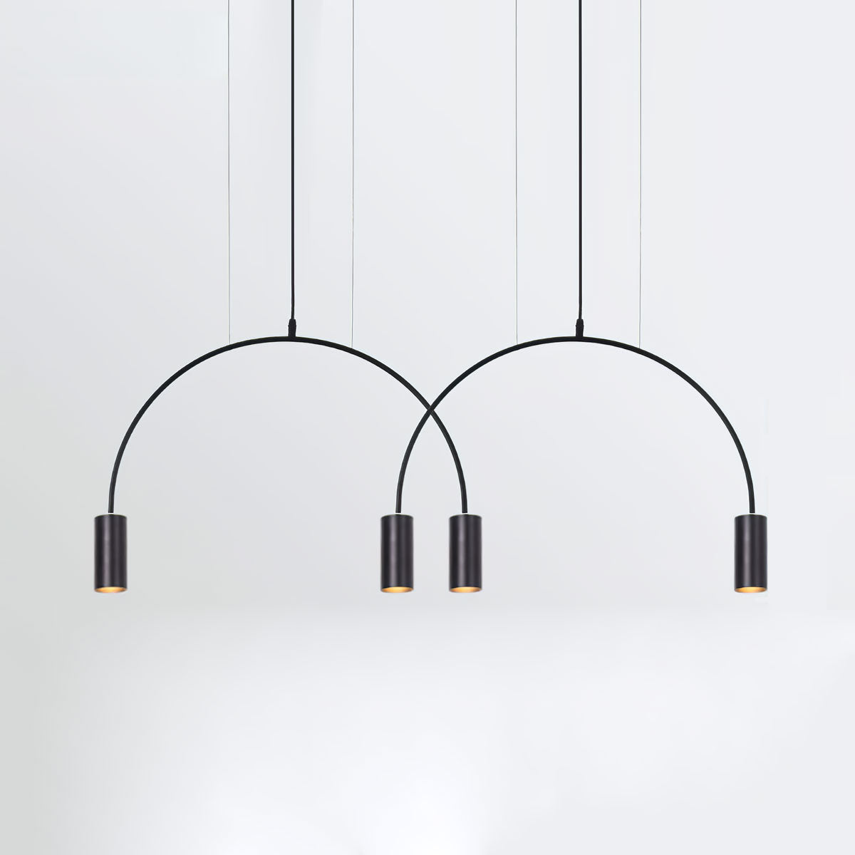 Arcs Pendant Light 4heads L 41.3″ x H 15.7″ / L 105cm x H 40cm / Black Pendant light