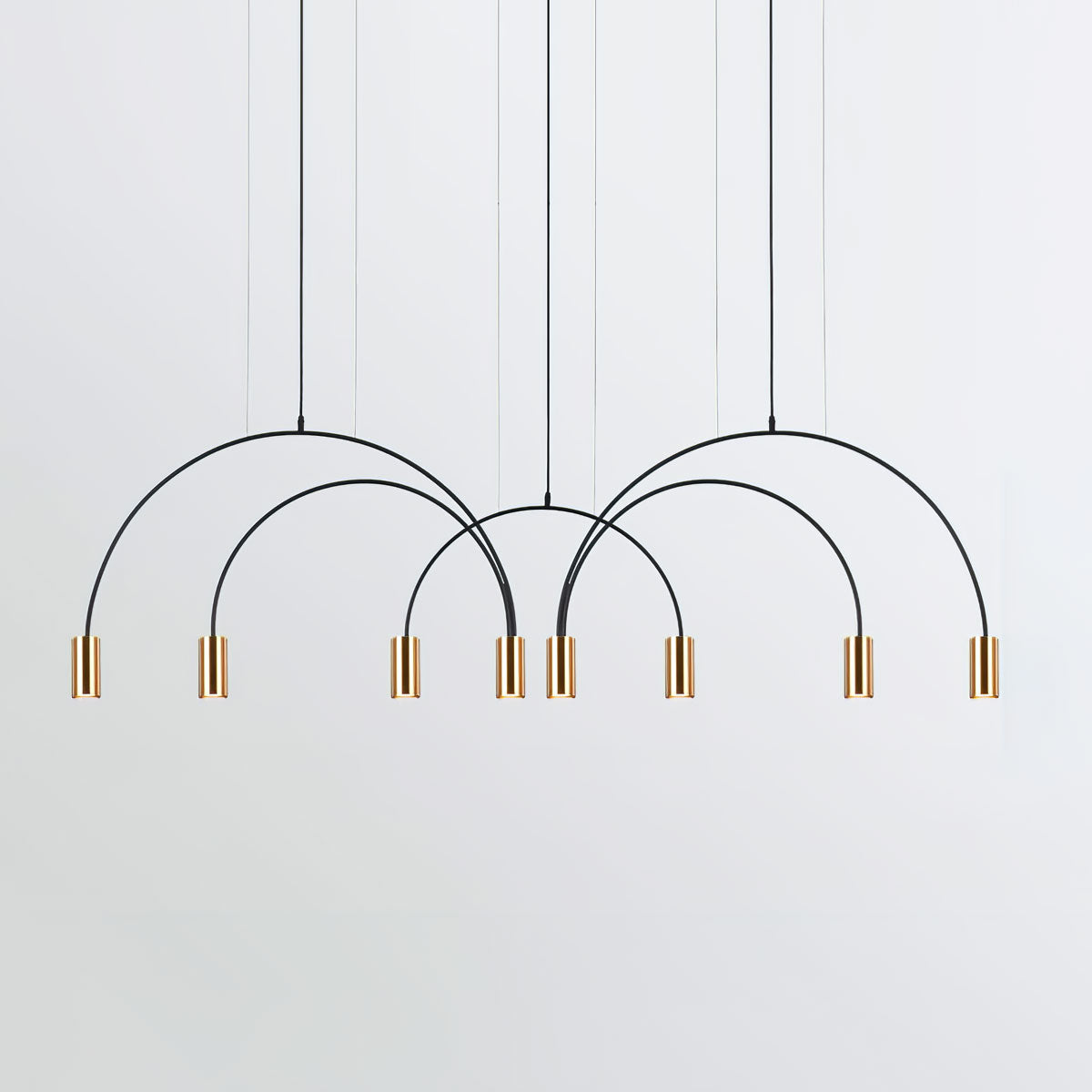 Arcs Pendant Light 8heads L 78.7″ x H 20.5″ / L 200cm x H 52cm / Gold & Black Pendant light