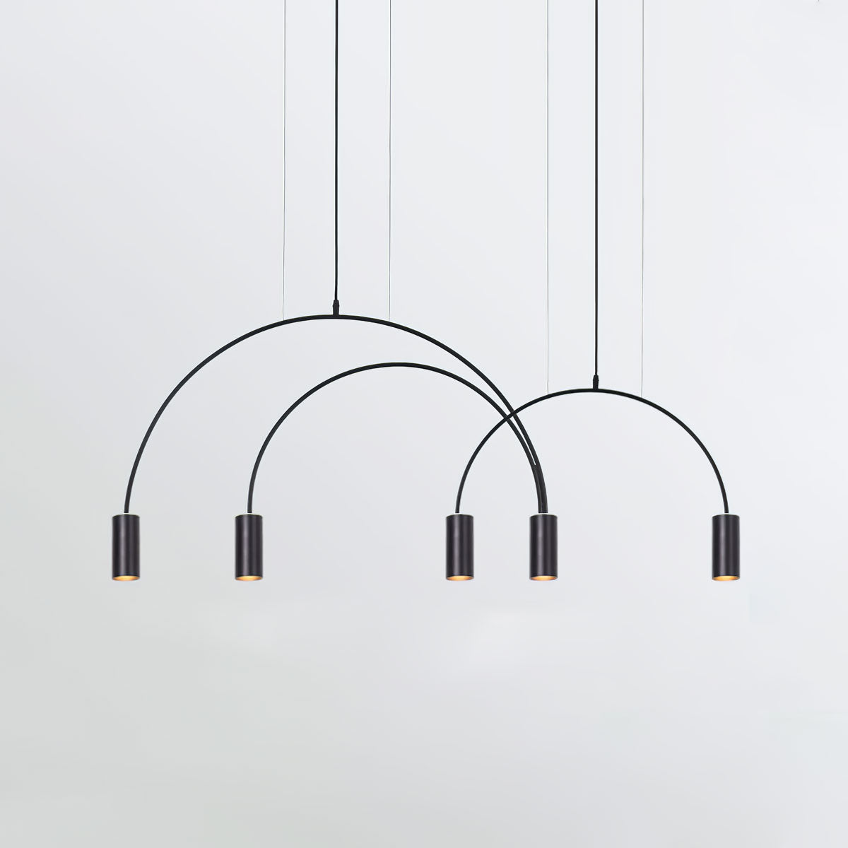 Arcs Pendant Light 5heads L 48.1″ x H 20.5″ / L 122cm x H 52cm / Black Pendant light