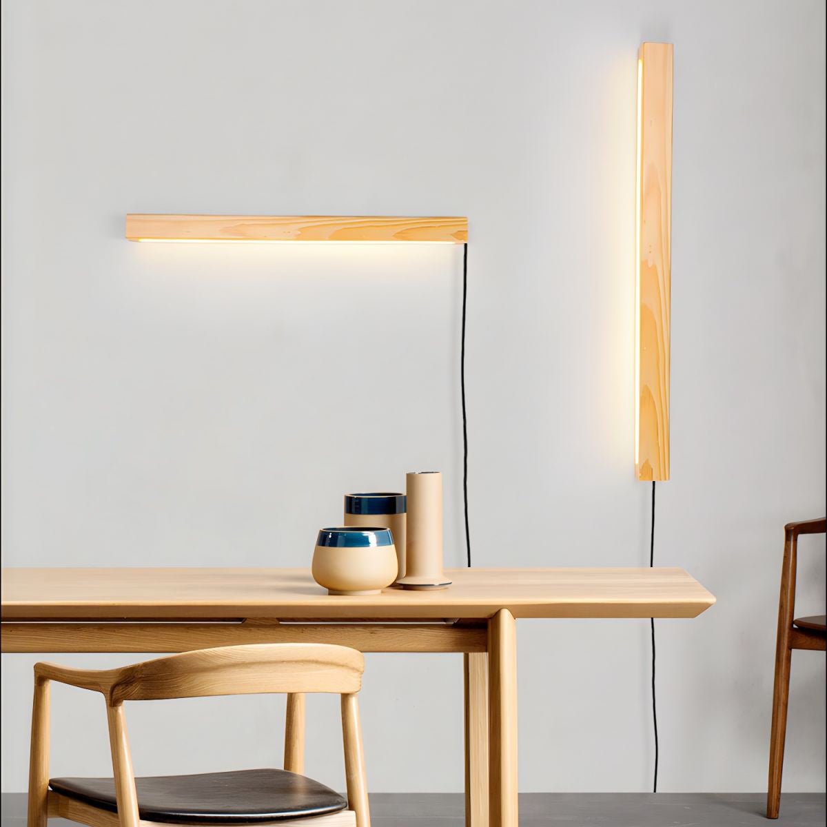 Arlo Linear Wood Plug-in Wall Light 1001 Wall lamp