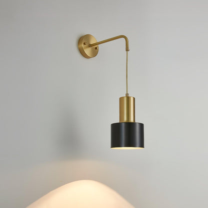 Arne Wall Light ? 4.7″ x H 8.7″ / Dia 12cm x H 22cm / Black & Gold Wall lamp