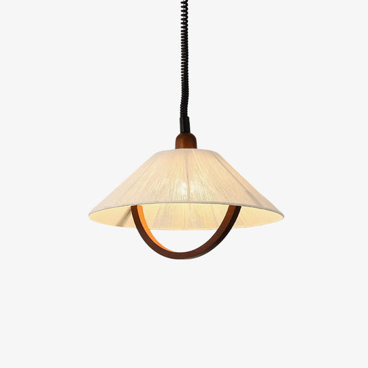 Arta Pendant Lamp Dia 18.9″ x H 14.2″ / Dia 48cm x H 36cm / Dark walnut & Beige Pendant light