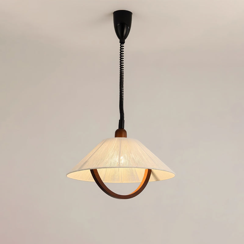 Arta Pendant Lamp Dia 18.9″ x H 14.2″ / Dia 48cm x H 36cm / Dark walnut & Beige Pendant light