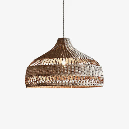 Artisanal Rattan Dome Pendant Lamp Pendant light