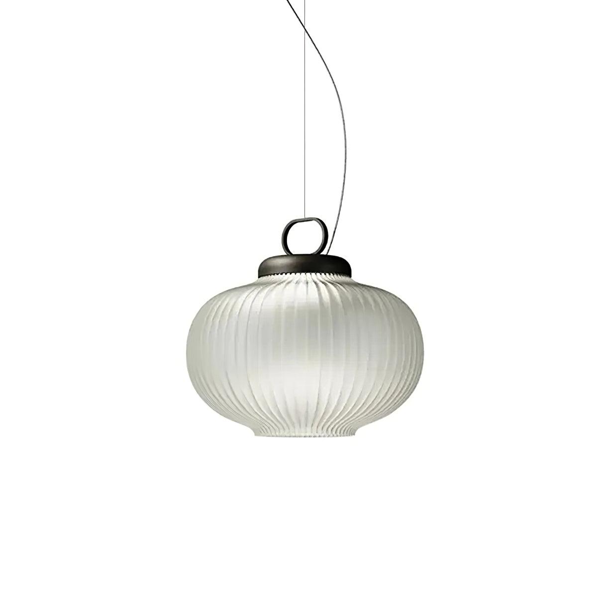 Artistic Gourd Pendant Light Dia 11.8″ x H 11.1″ / Dia 30cm x H 28cm / Black & Transparent / Warm Light Pendant light