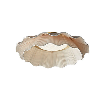 Arwen Fabric Wave Ceiling Lamp ? 19.7″ x H 8.3″ / Brass & Beige / Warm Light 1001 Ceiling lamp