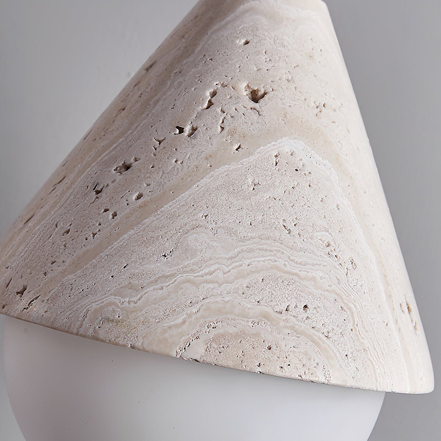 Aslo Pendant Lamp Dia 6.3″ x H 7.9″ / Yellow Travertine & White pendant Lamp