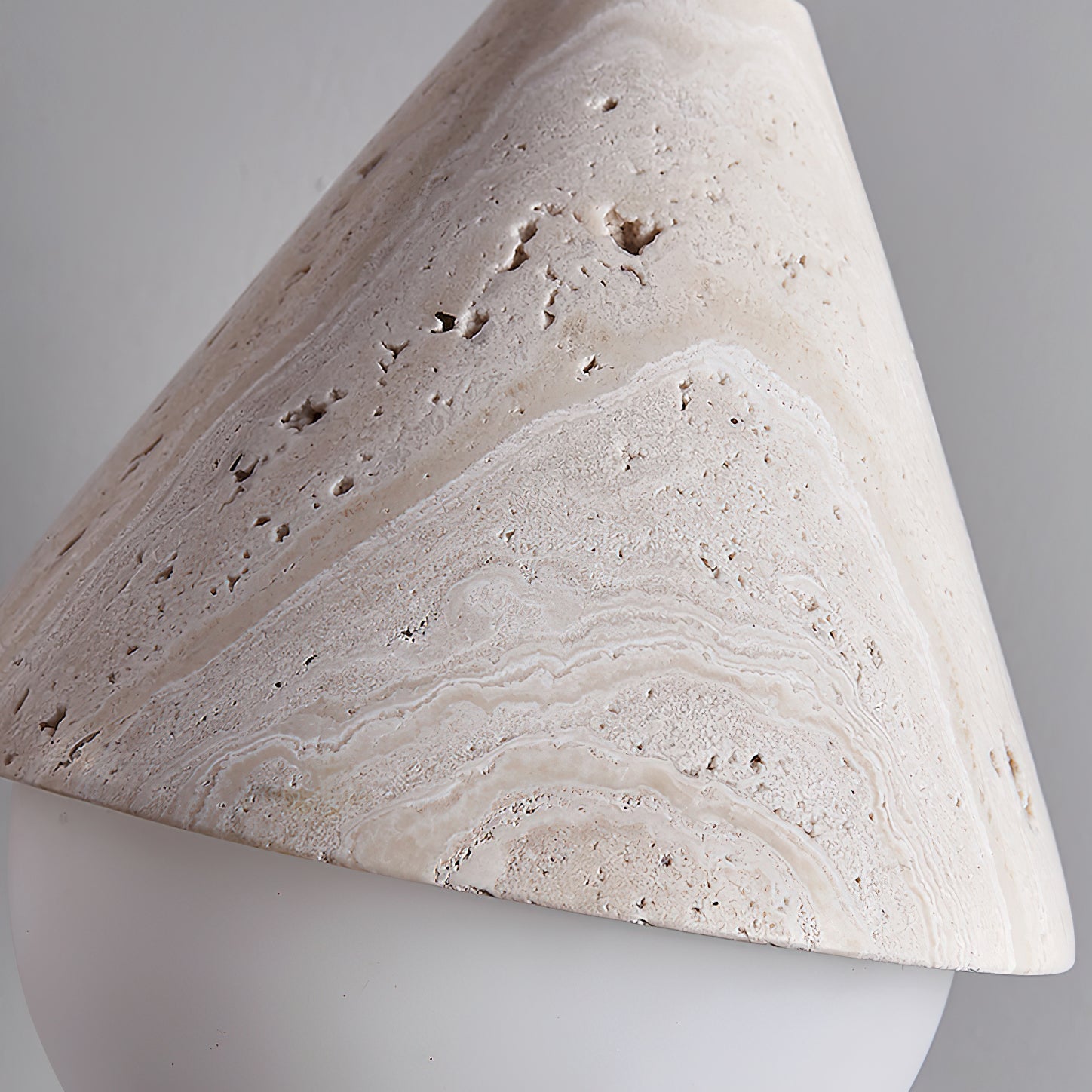 Aslo Pendant Lamp Dia 6.3″ x H 7.9″ / Yellow Travertine & White pendant Lamp
