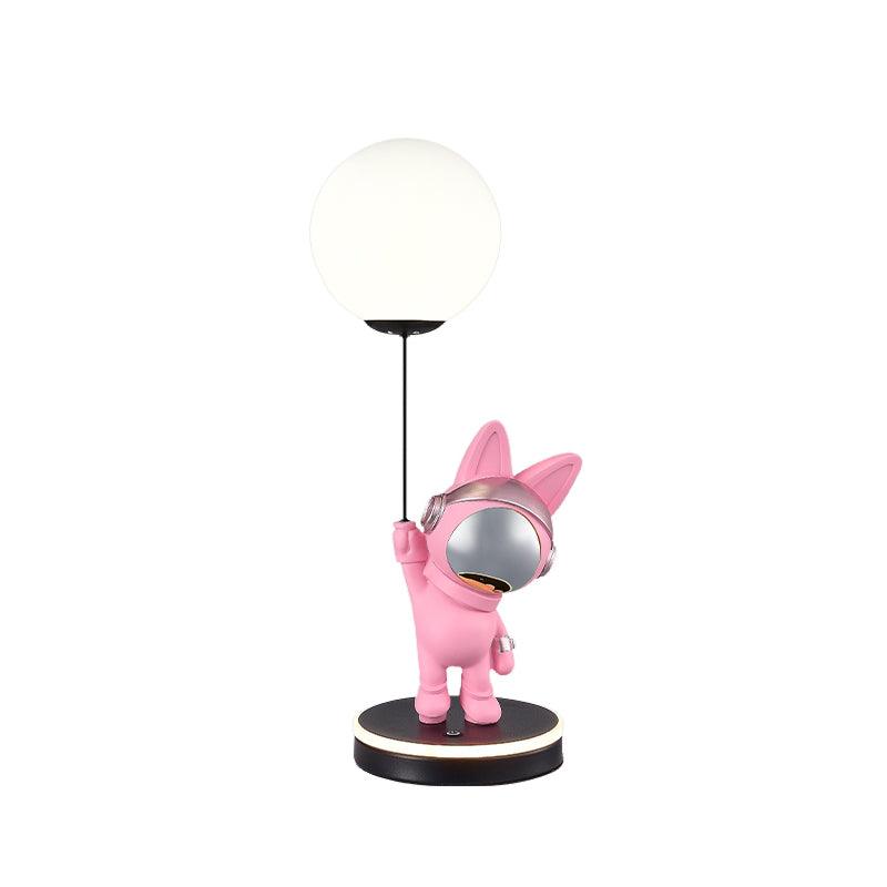 Astronaut and Planet Lamp Model A Pink / US plug / Warm Light Table lamp