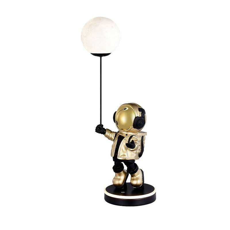 Astronaut and Planet Lamp Model B Gold / US plug / Warm Light Table lamp