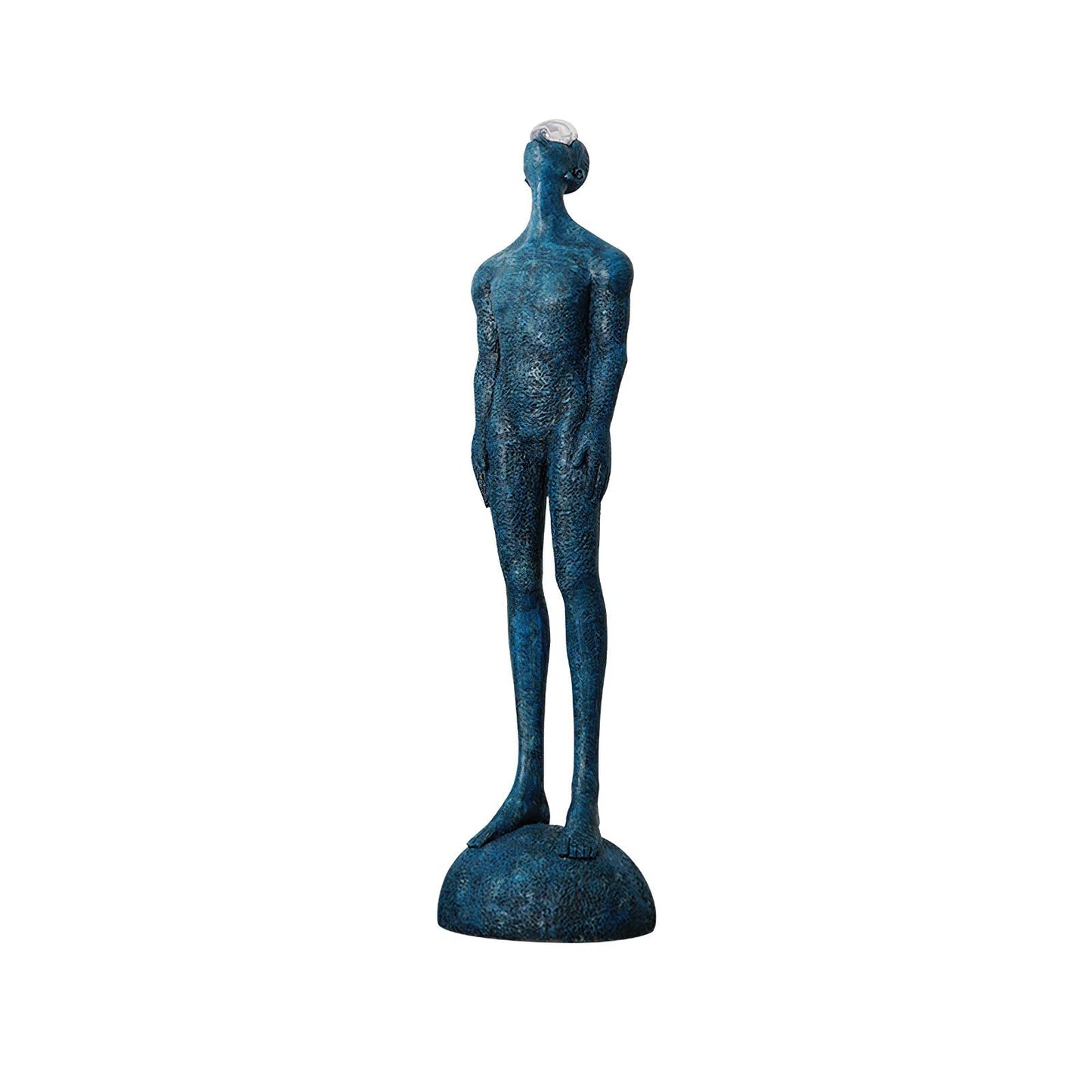 Atlas Guardian Sculpture Floor Ornaments ? 19.3″ x H 70.9″ / Blue