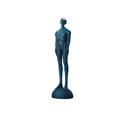 Atlas Guardian Sculpture Floor Ornaments ? 13.8″ x H 59.1″ / Blue