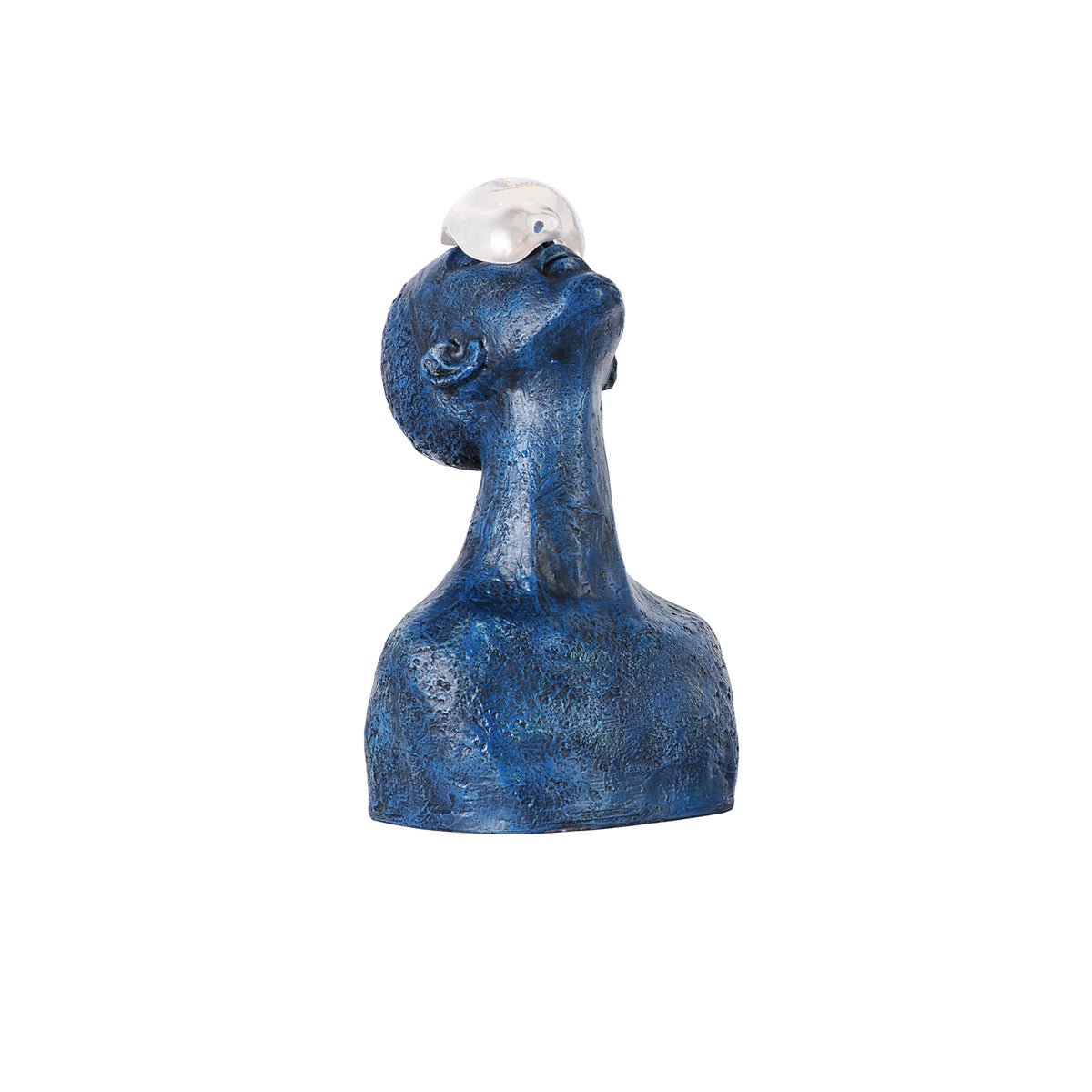 Atlas Guardian Sculpture Table Ornaments Dia 12.6″ x H 20.1″ / Blue
