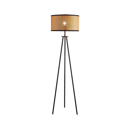 Aubrey Floor Lamp Dia 16.5″ x H 59.1″ / Dia 42cm x H 150cm / Nature bamboo color & Black / US Plug Floor lamp