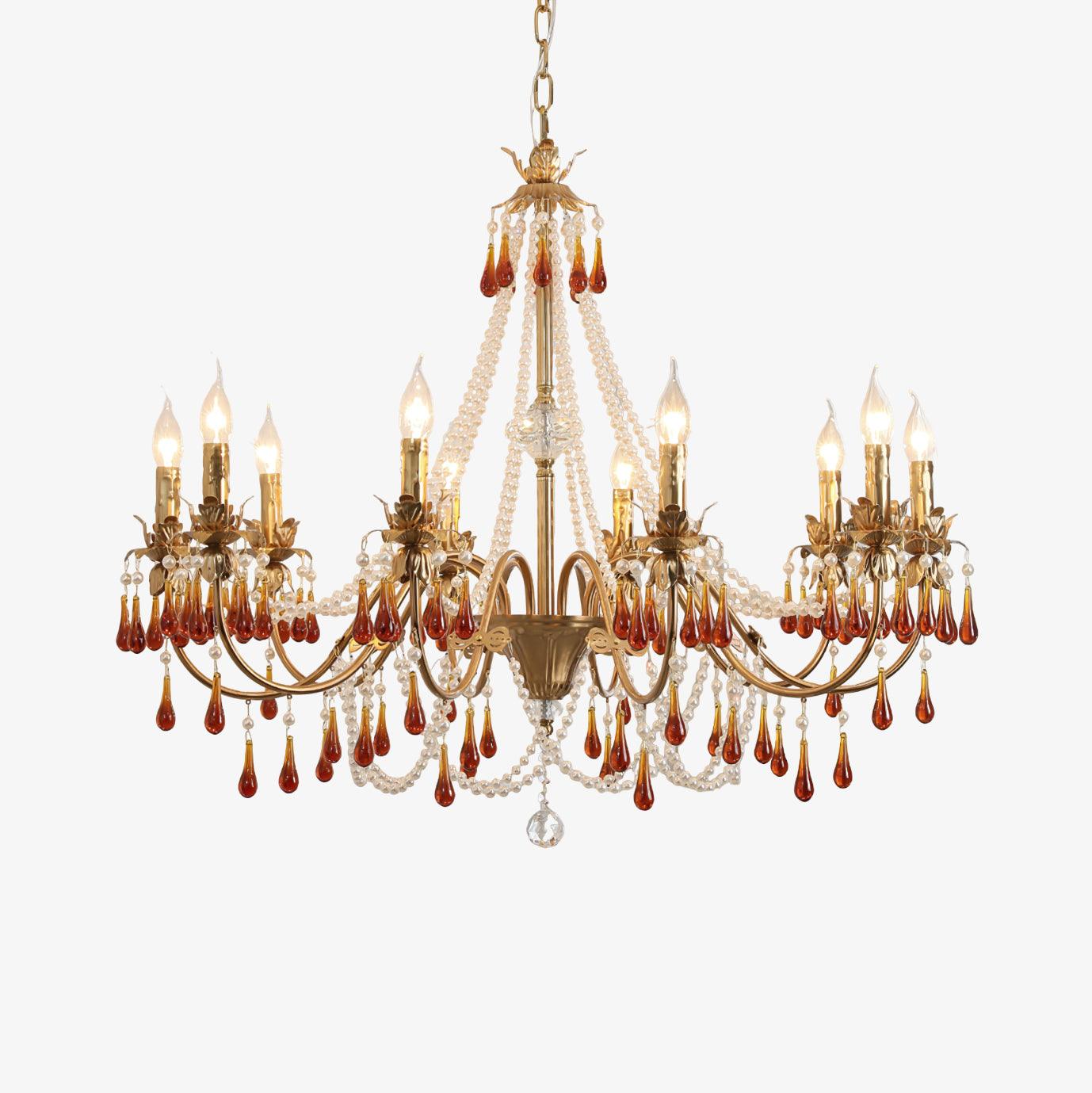 Aureate Amber Crystal Chandelier Chandelier