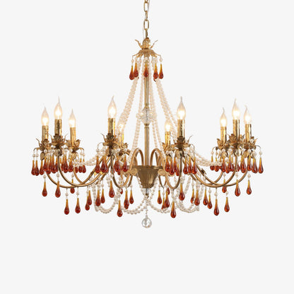 Aureate Amber Crystal Chandelier Chandelier
