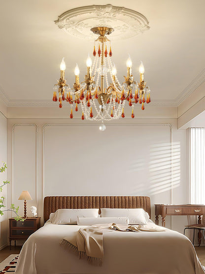 Aureate Amber Crystal Chandelier Chandelier