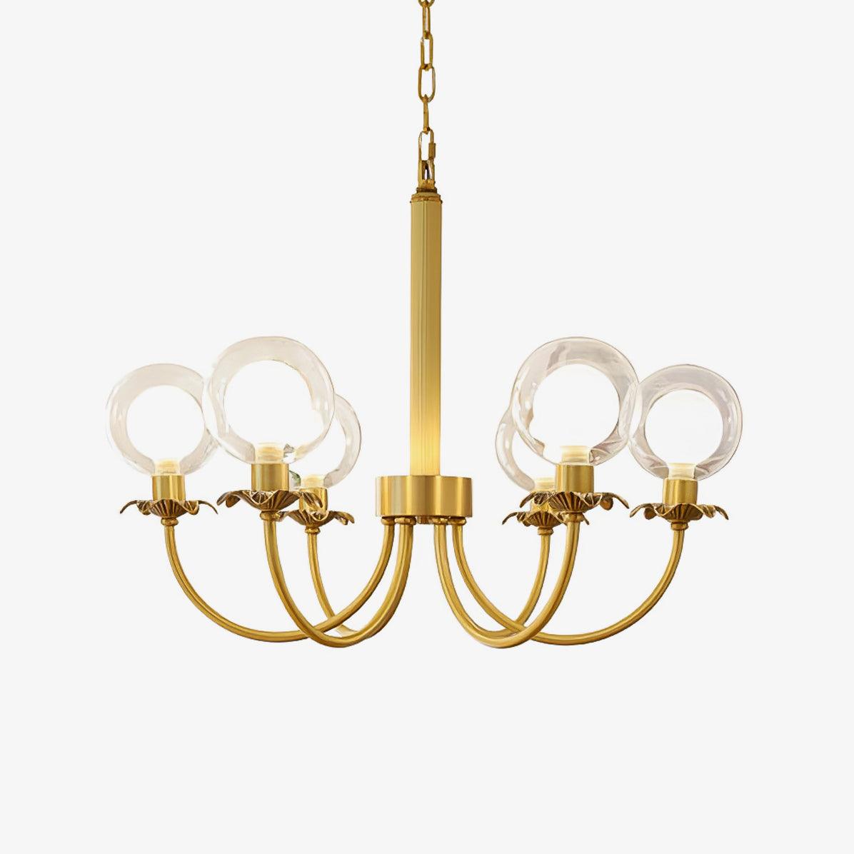 Aureate Radiance Glass Chandelier Chandelier