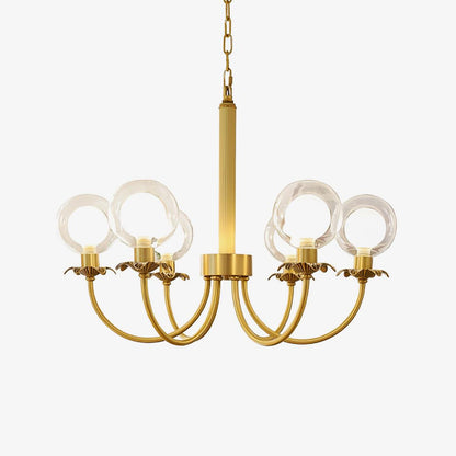 Aureate Radiance Glass Chandelier Chandelier