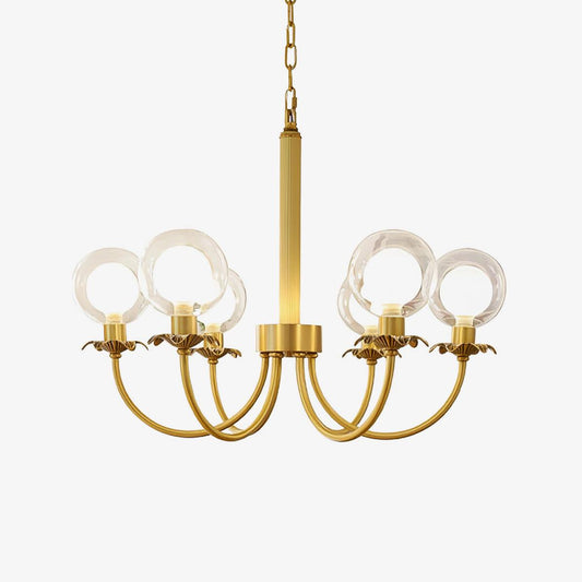 Aureate Radiance Glass Chandelier Chandelier