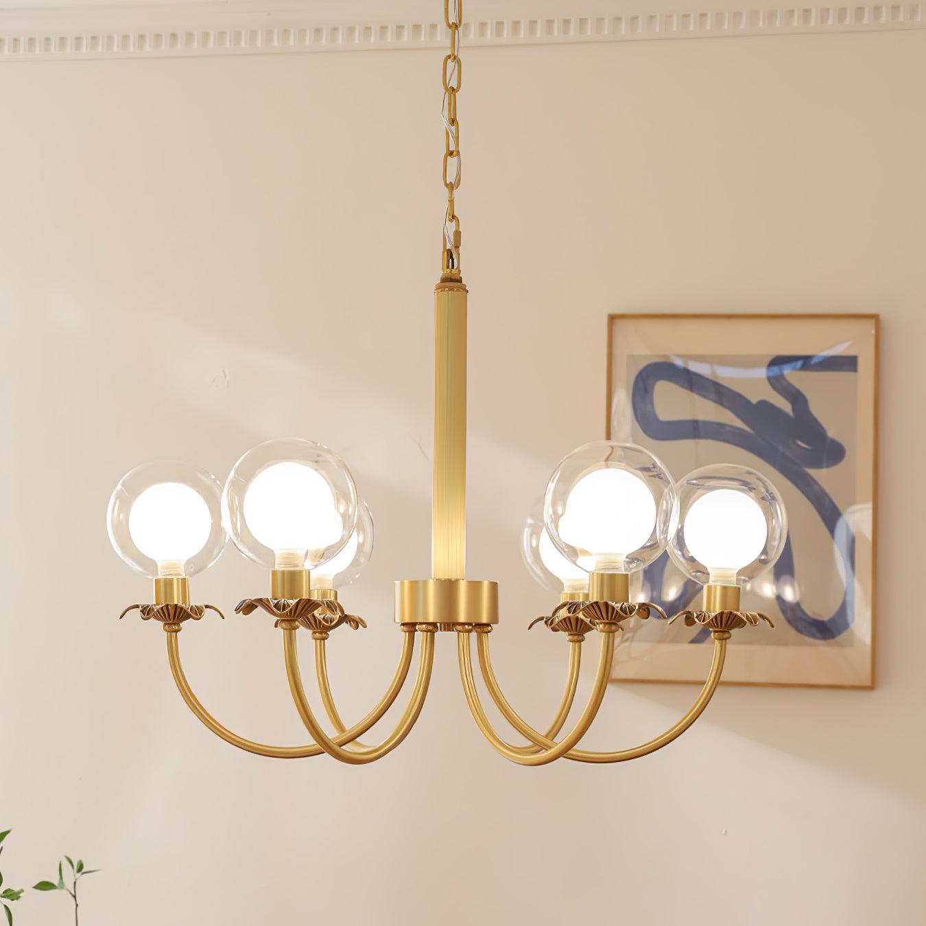 Aureate Radiance Glass Chandelier Chandelier
