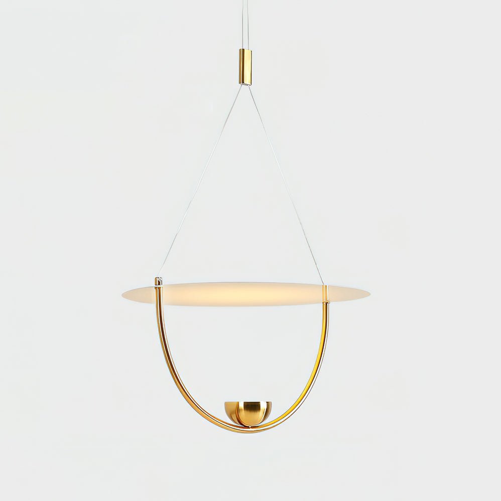 Aurelia Disc Pendant Lamp Dia 14.2″ x H 16.5″ / Dia 36cm x H 42cm / Gold / Warm Light Pendant light