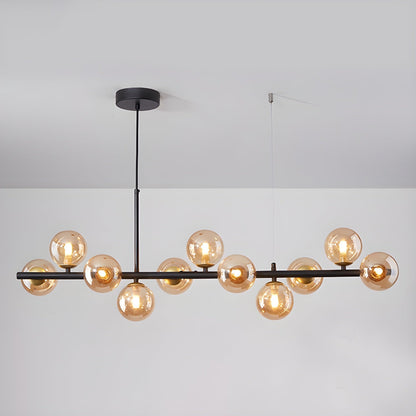 Aurelia Globe Chandelier 11-balls: ? 39.4″ x H 9.4″ / Black / Amber 1001 Chandelier
