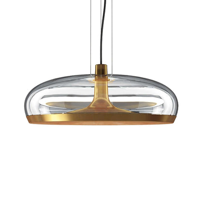 Aurelia LED Pendant Lamp Dia 17.7″ x H 59’’ / Dia 45cm x H 150cm / Gold & Clear / Warm Light Pendant light