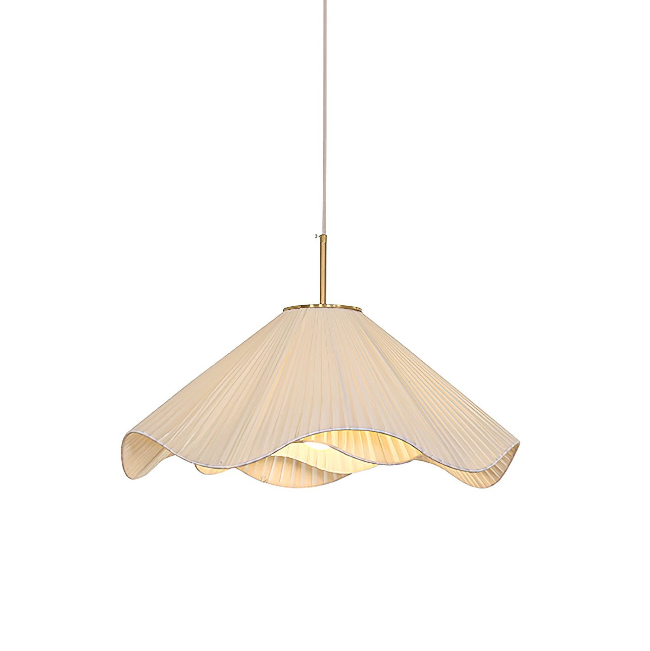 Elara Pendant Light Dia 15.7″ x H 59″ / White & Gold Pendant light