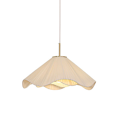 Elara Pendant Light Dia 15.7″ x H 59″ / White & Gold Pendant light